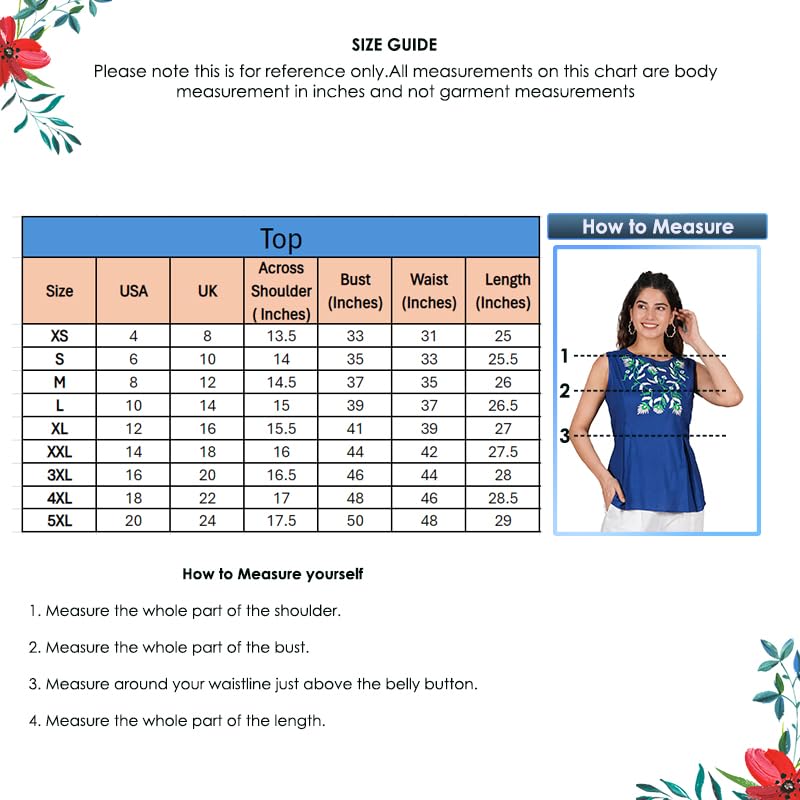 Yash Gallery Women's Rayon Slub Embroidered Straight Regular Fit Top for Women