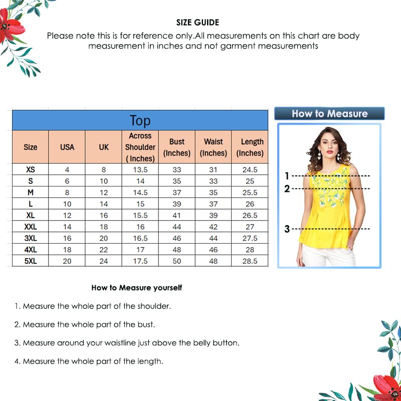 Yash Gallery Women's Rayon Slub Embroidered Straight Regular Fit Top for Women