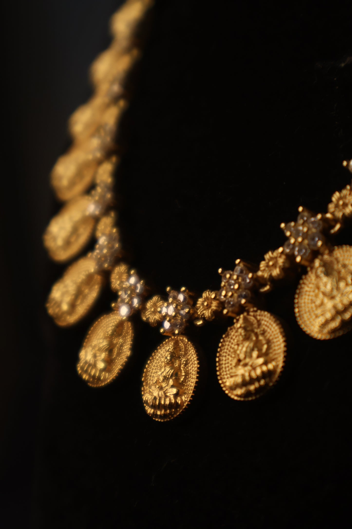 Traditional Lakshmi Gold Plated Necklace | Premium Temple Jewellery Design