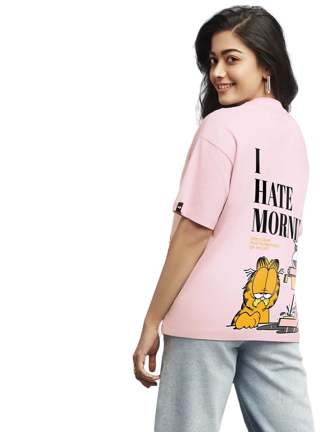 Bewakoof Women Cotton Graphic Oversized Fit T-Shirt