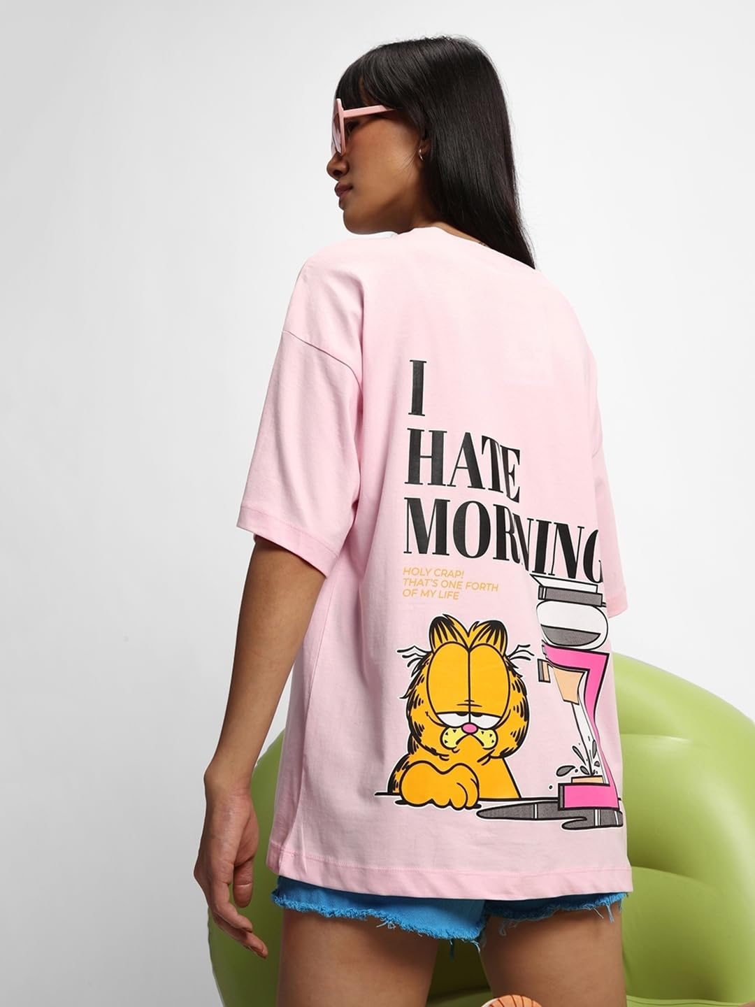 Bewakoof Women Cotton Graphic Oversized Fit T-Shirt