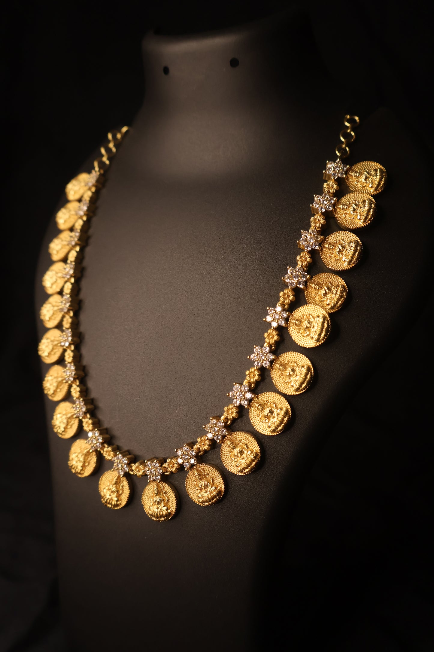 Traditional Lakshmi Gold Plated Necklace | Premium Temple Jewellery Design