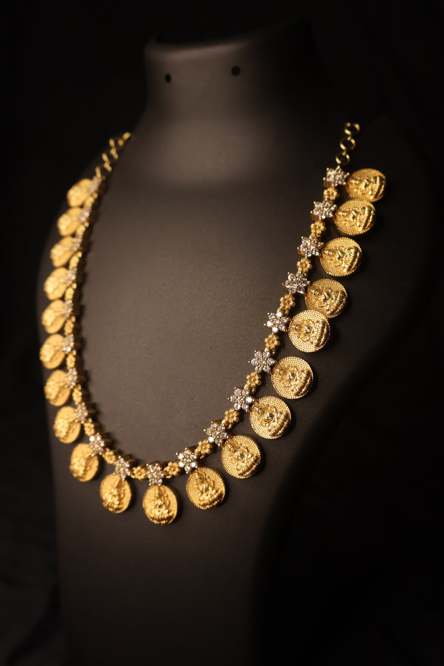 Traditional Lakshmi Gold Plated Necklace | Premium Temple Jewellery Design