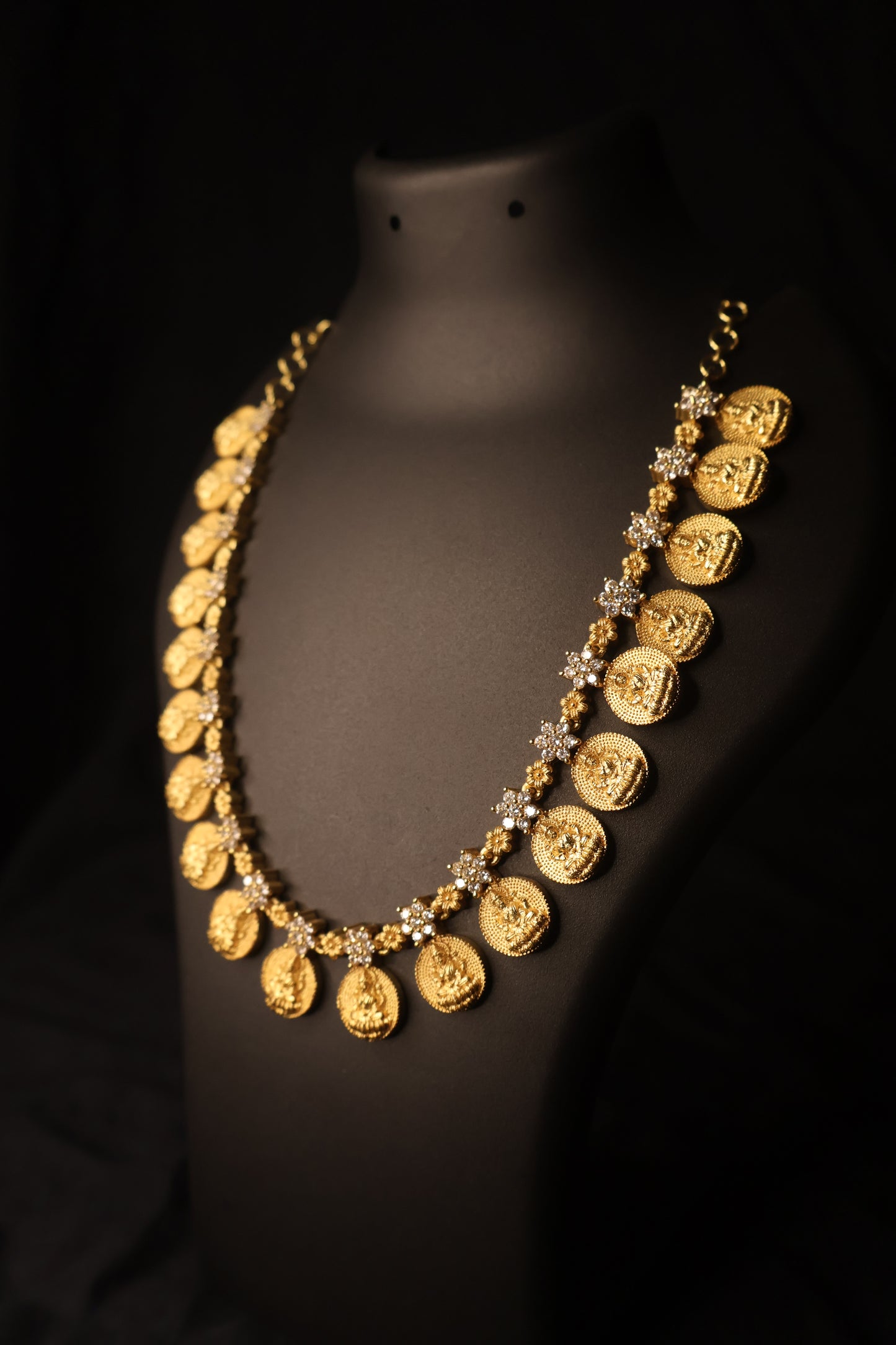 Traditional Lakshmi Gold Plated Necklace | Premium Temple Jewellery Design