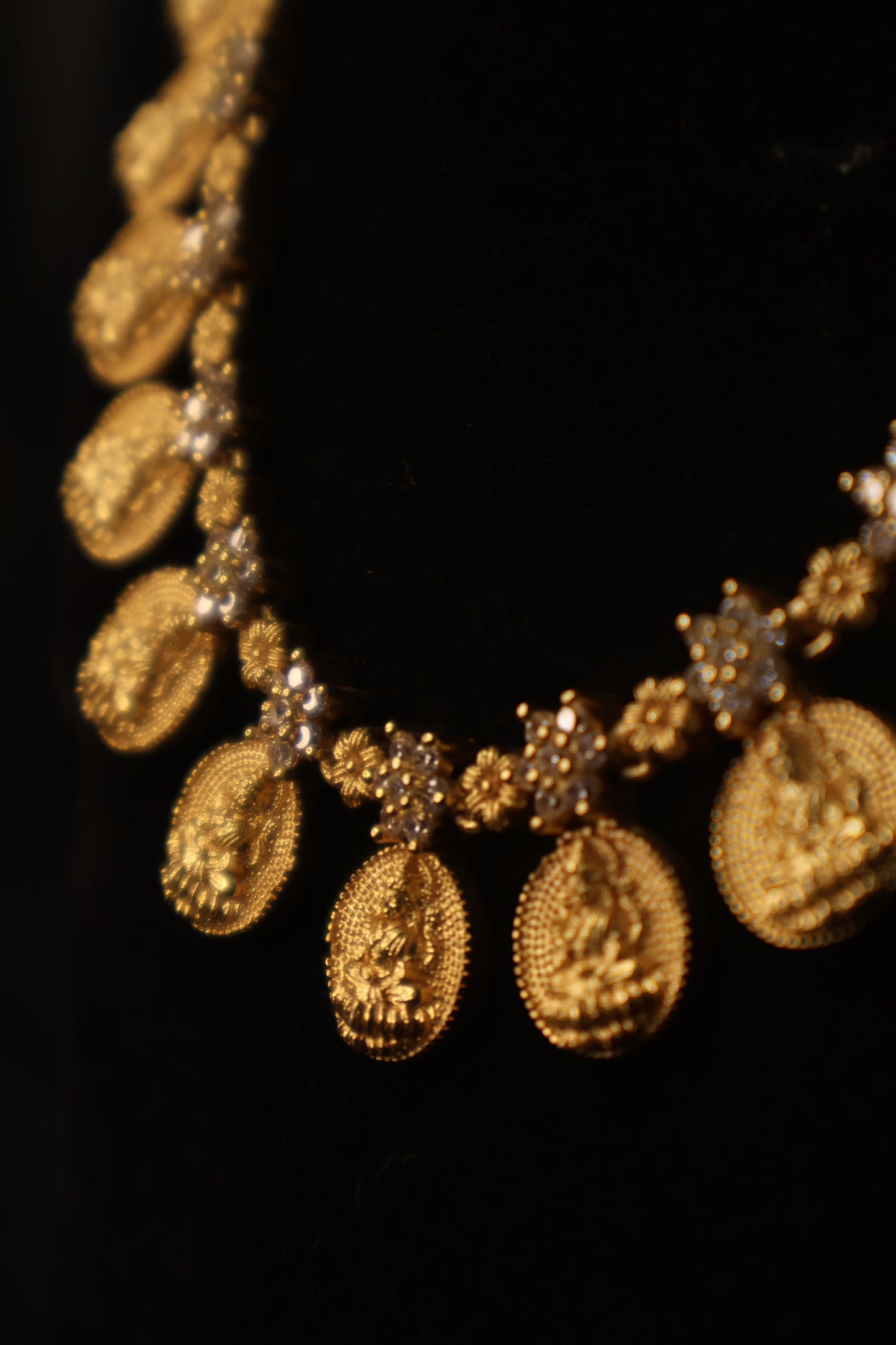 Traditional Lakshmi Gold Plated Necklace | Premium Temple Jewellery Design