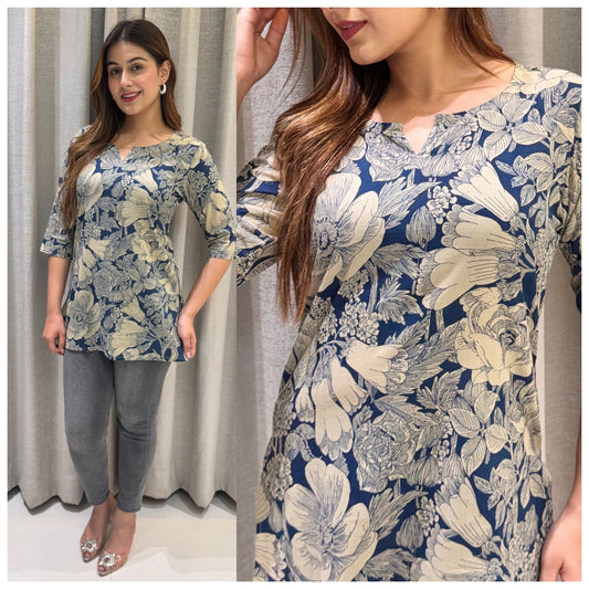Cotton Zig-Zag Criss Cross Top