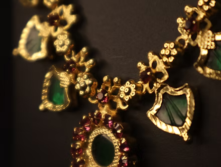 Traditional High-Quality Gold Plated Palakka Necklace – Kerala Style Bridal