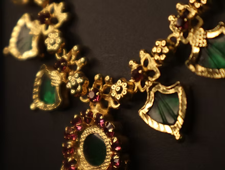 Traditional High-Quality Gold Plated Palakka Necklace – Kerala Style Bridal